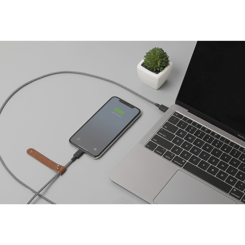 Кабель зарядный Native Union ULTRA STRENGTH CABLE USB-C/LIGHTNING, 1,2 м., цвет зебра